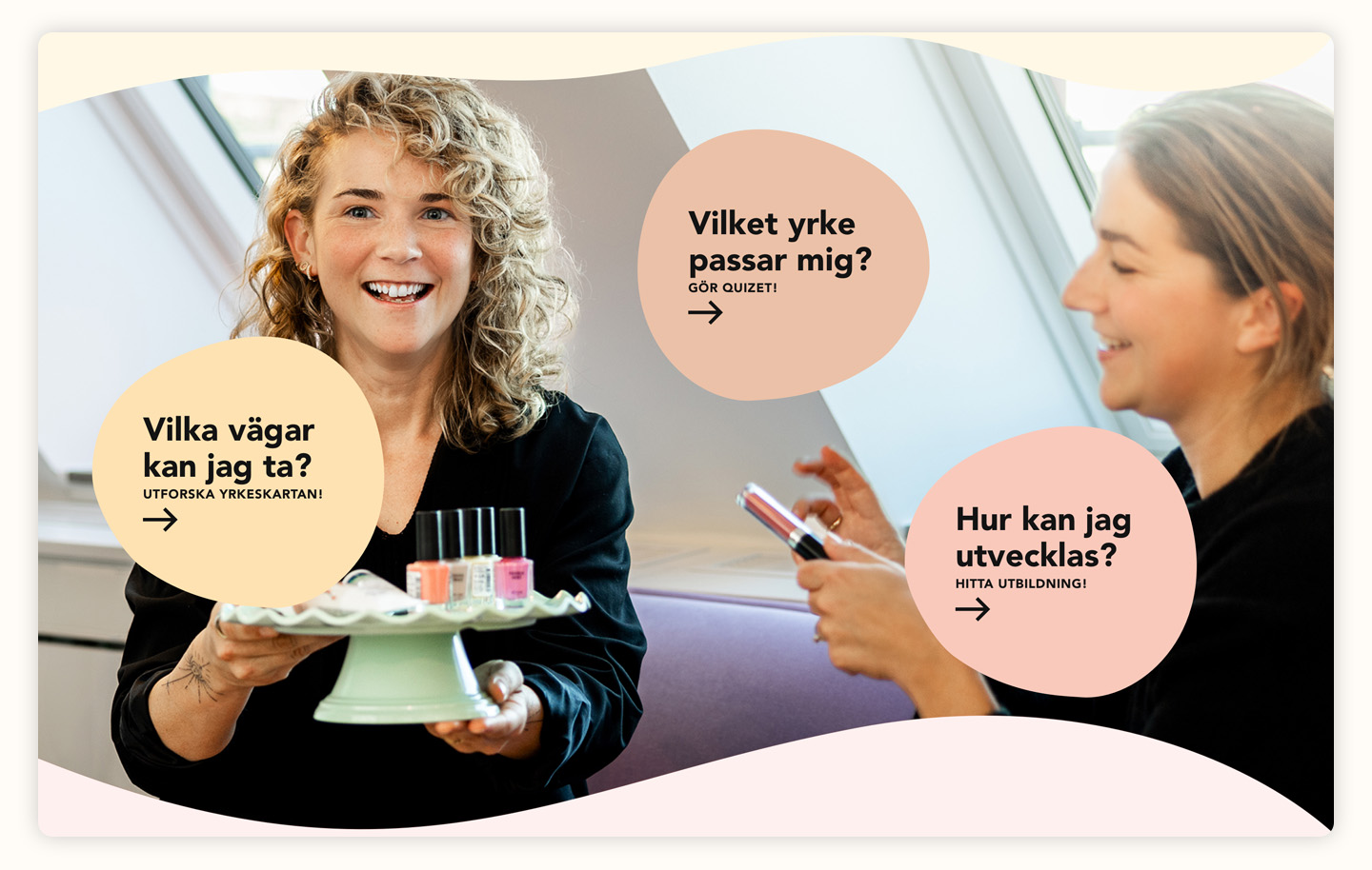 Bild på Handelsrådets webbplats "Karriär i handeln".