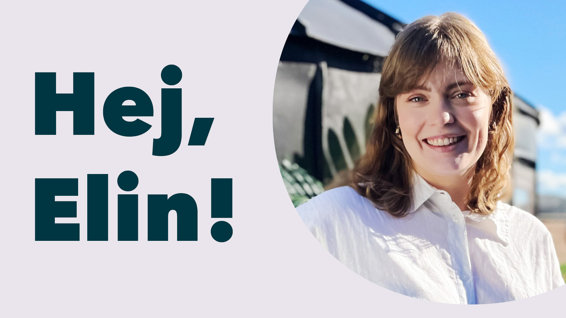 Fotografi på Elin som gör praktik som frontendutvecklare hos Osolo.