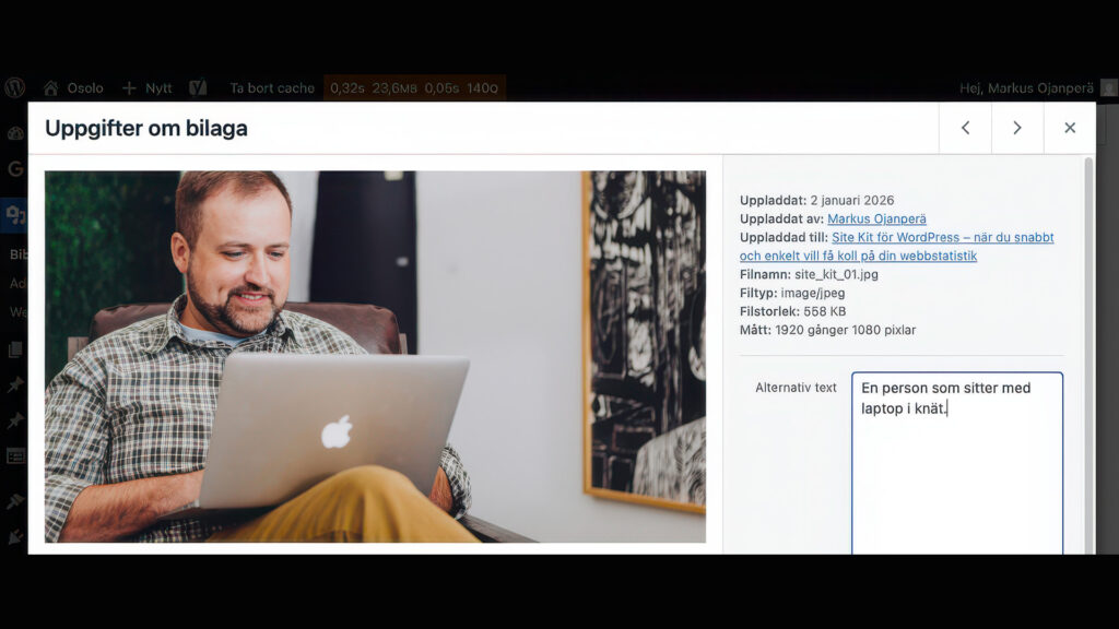 Visar hur en alt-tag kan se ut