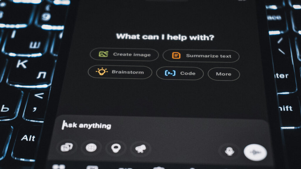 Skärmdump på Ai-sök med texten "Ask anything"